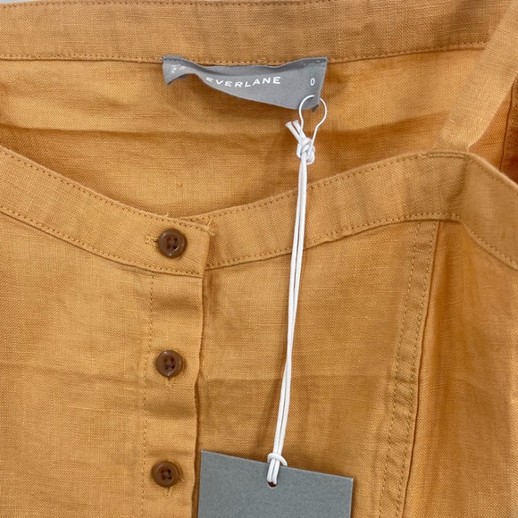 NWT Everlane Top The Linen Picnic Top Size 0 - Picture 6 of 8